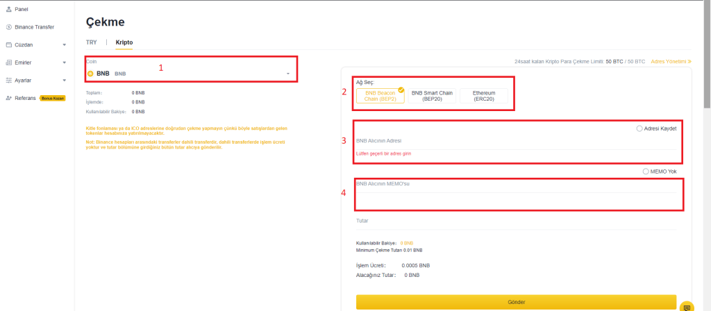 Binance TR Para Yatırma ve Çekme